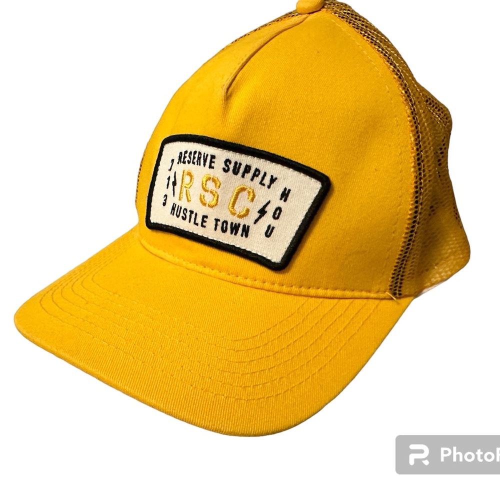 Reserve Supply Co yellow logo trucker hat - NWOT